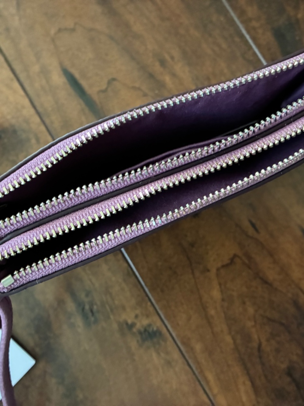 👜 Dark Purple Coach Leather Purse with Wallet - Picture 5 of 6